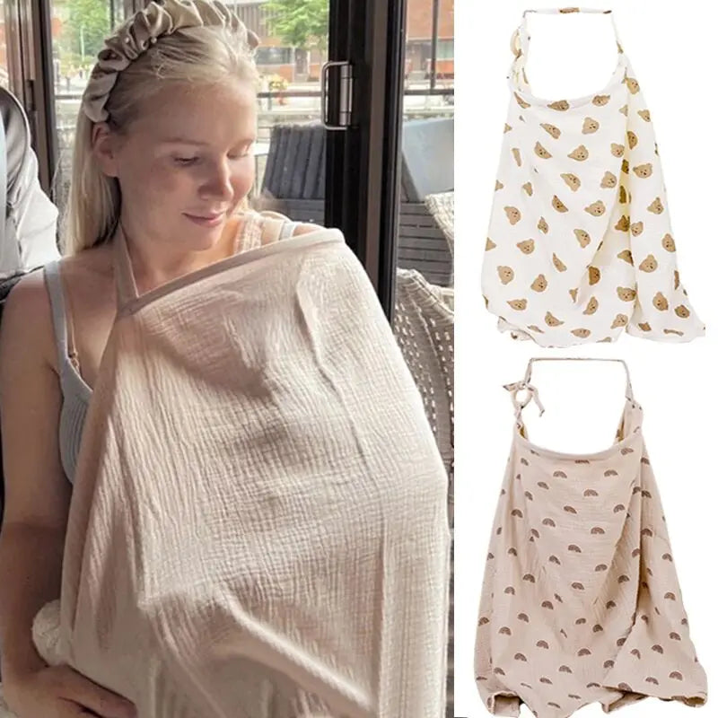 BNest Breathable Cotton Nursing Cover & Baby Blanket