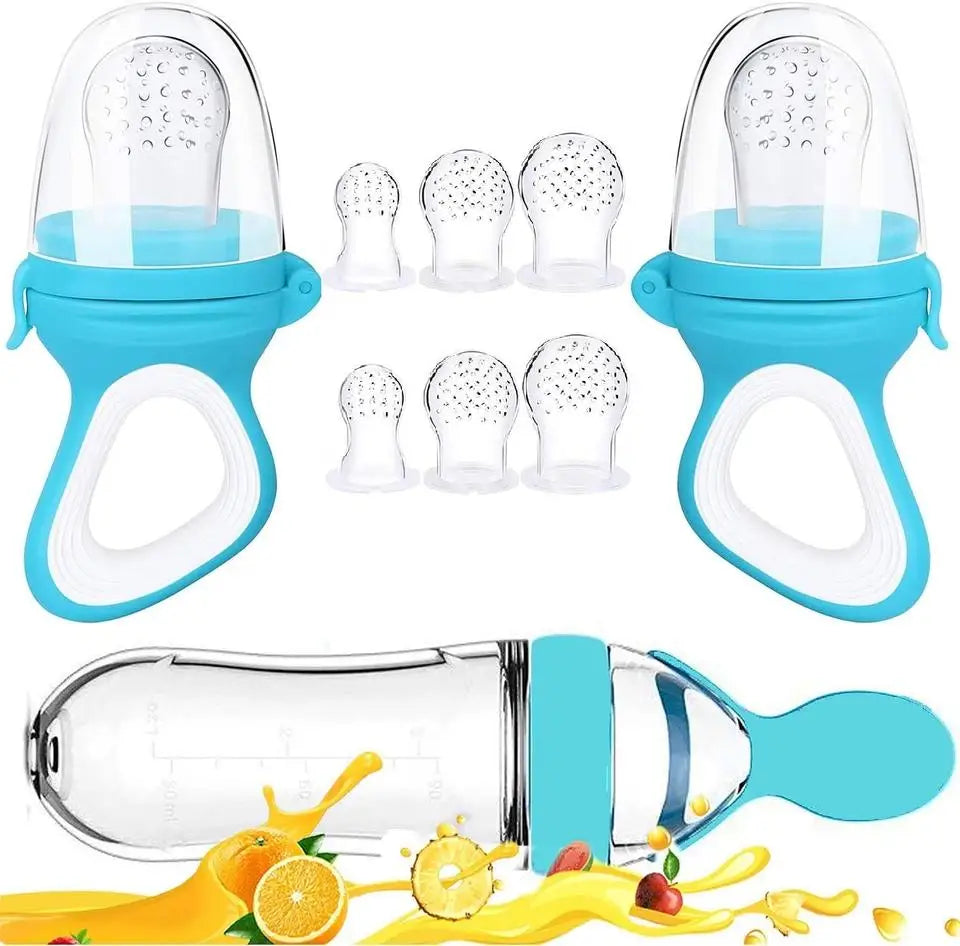 BNest Silicone Baby Feeding Bottle with Spoon – Easy Feeding for Little Ones